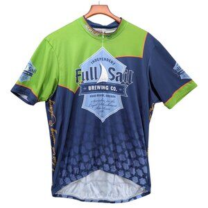 Pace Full Sail Cycling Shirt Mens Blue Green Jersey Half Zip VaporTech Size XXL